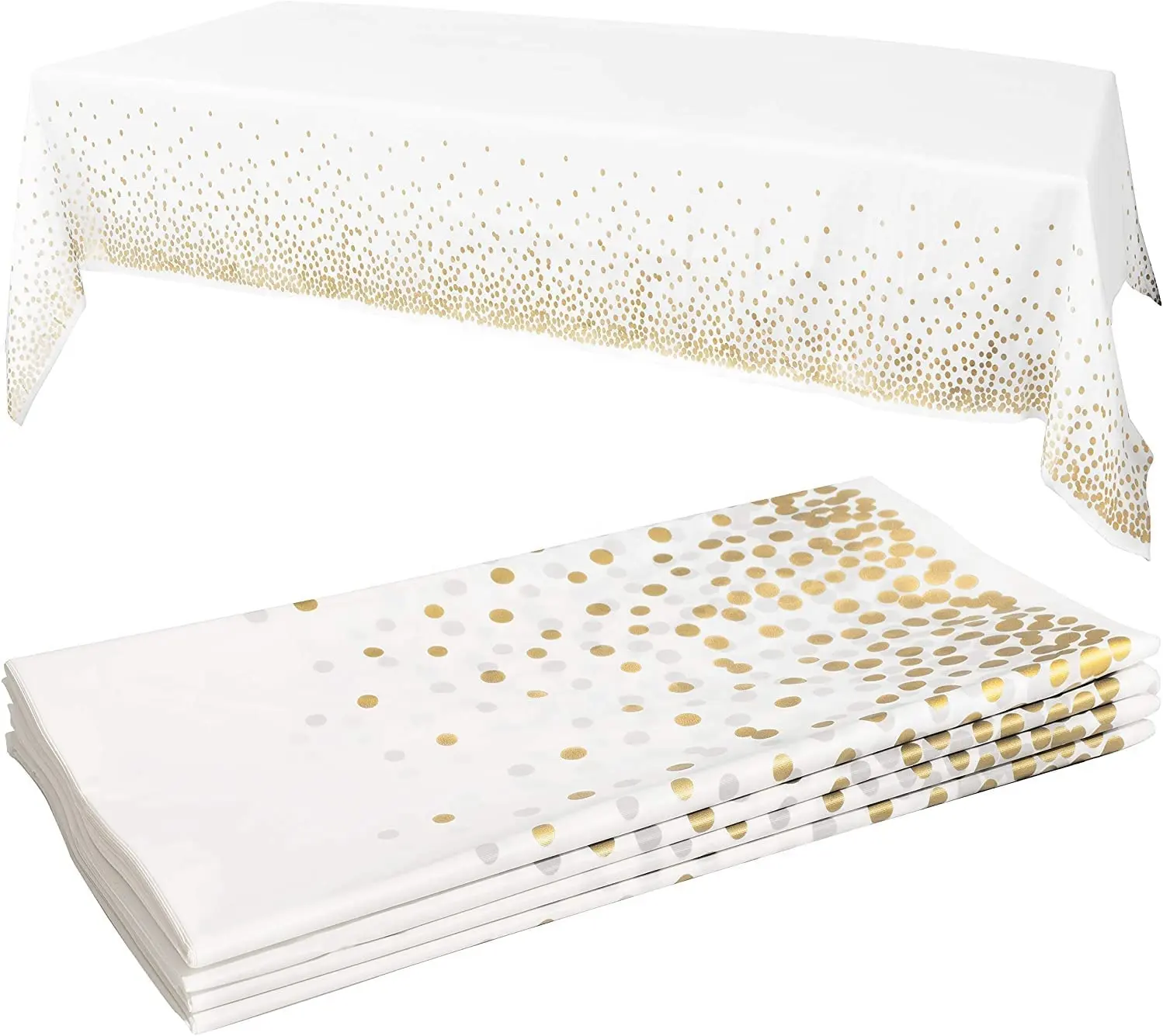 Tovaglia bianca/oro di alta qualità tovaglie usa e getta tovaglia in plastica tovaglia per feste