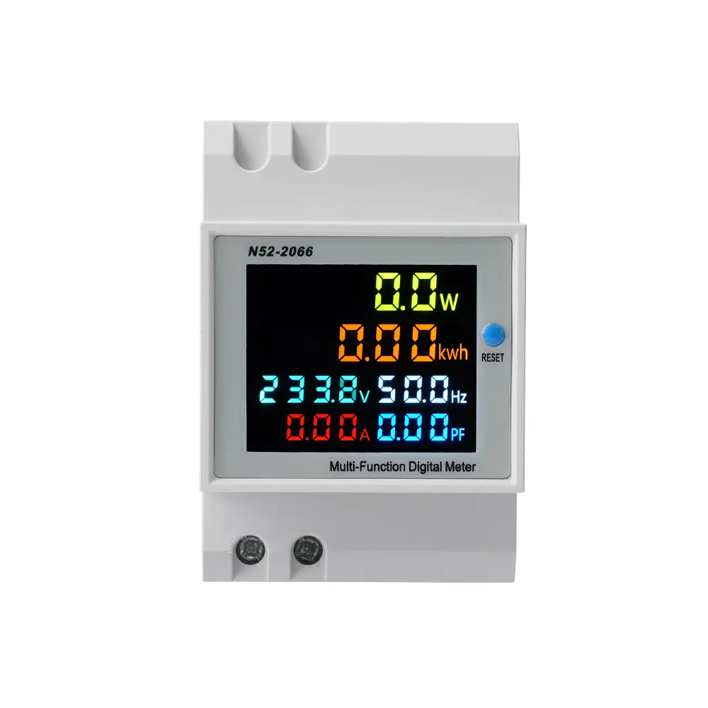 Medidor de potencia eléctrico multifunción 6 en 1, pantalla Digital de energía LCD, medidor de corriente de voltaje