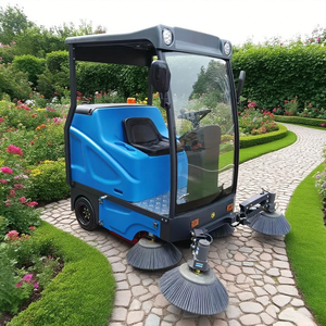 Điện đi xe trên Máy hút bụi công nghiệp quét pin-Powered rác làm sạch xe tải cho xi măng đá cẩm thạch đường quét - Product Image 5