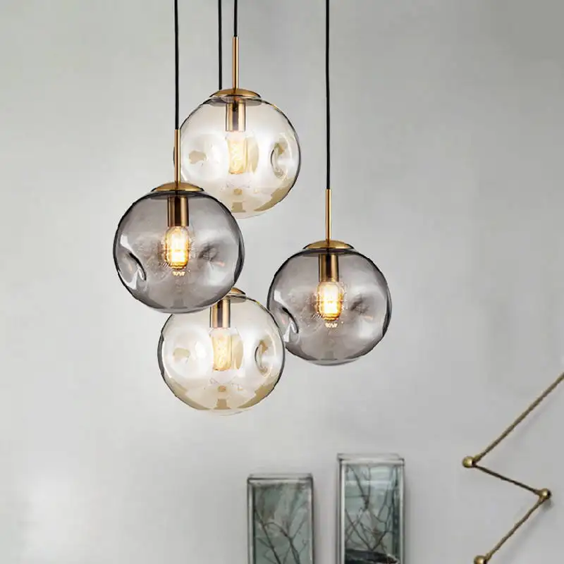 Designer Lampen Woonkamer Opknoping Lichten Modern Hanglamp Bal Glas