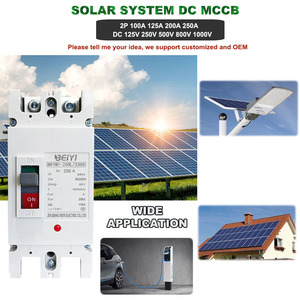 Certificación CE 1P <span class=keywords><strong>2P</strong></span> 3P 4P 550V 1000V Voltaje mccb disyuntor 80A 100A 160A 200A 250A 400A PV Solar DC disyuntor - Product Image 3