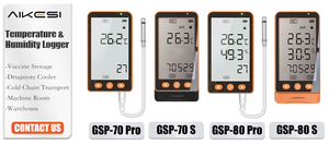 AIKESI-Registrador de datos de temperatura con sensor de enchufe, interfaz USB tipo C, con función de alarma de luz y sonido