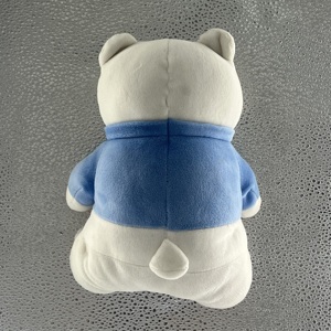 Üreticinin sıcak satış sevimli beyaz ayı maskot stres giderici doğum günleri için peluş oyuncak süper yumuşak işlemeli dolum - Product Image 3
