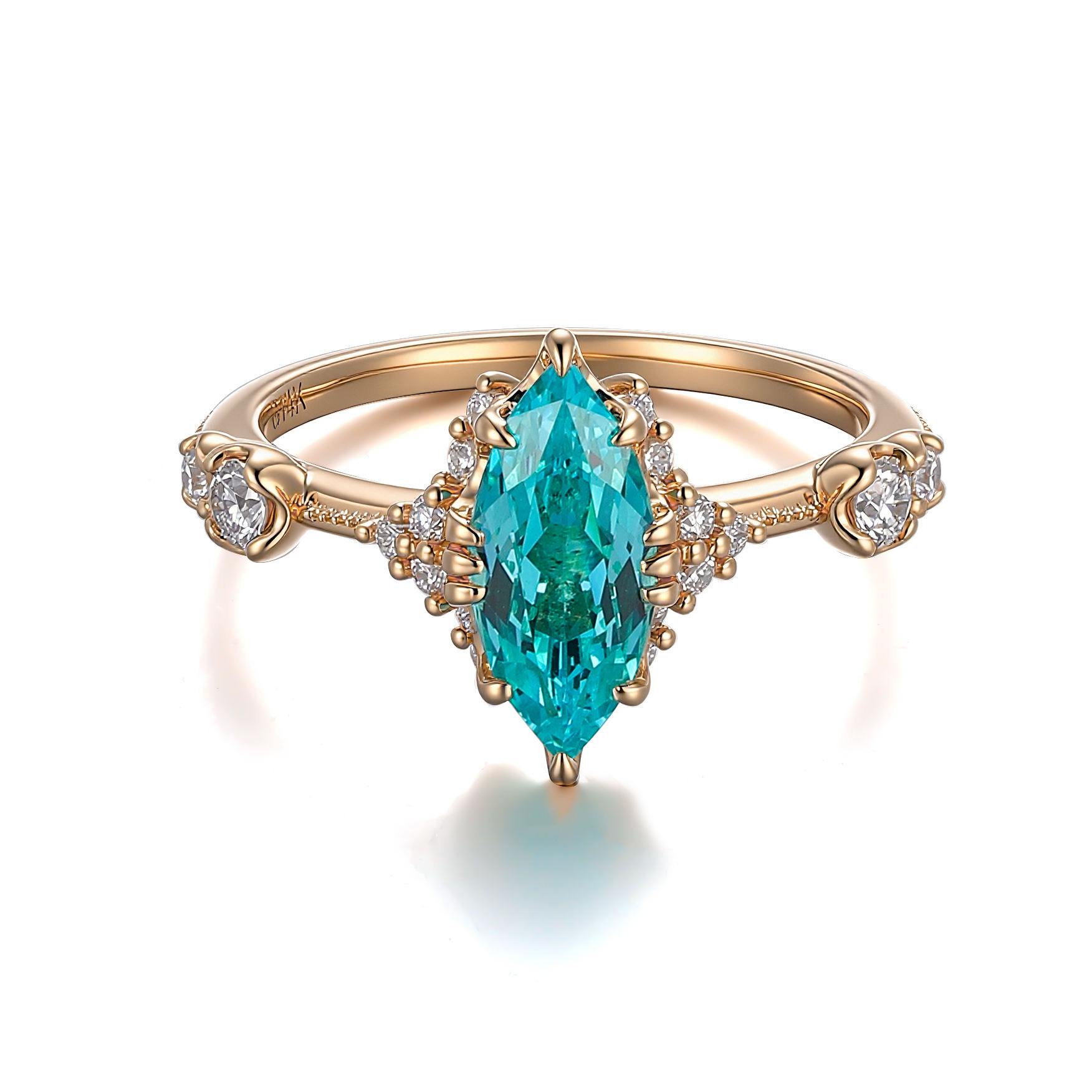 แหวนอัญมณีแล็บโกลด์ 10k