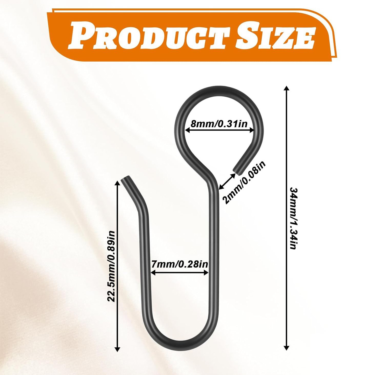 Black-201 stainless steel hook