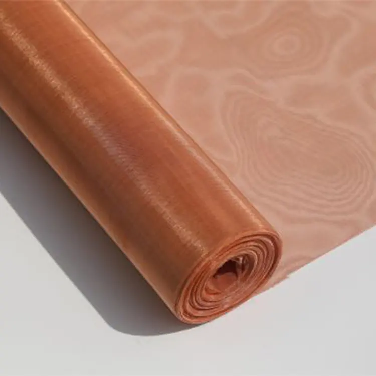 Pure Copper Fabric / Copper Infused Fabric Mesh RFI Copper Wire Shielding Mesh