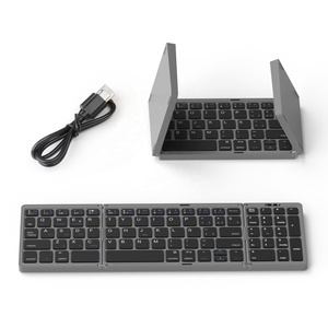 ミニワイヤレスBTキーボードiPadタブレットノートパソコン折りたたみ式スペインスペイン語数字キーパッドUSBインターフェース機械操作新品 - Product Image 1