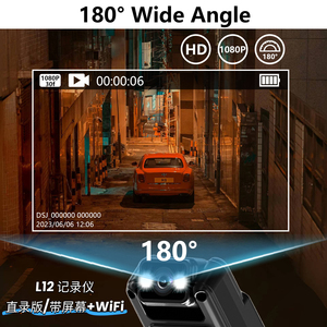 L12 taşınabilir vücut kamerası | 180 ° dönebilir Lens, 1080P HD, WiFi ve ekran, çok sahne kullanımı - Product Image 5