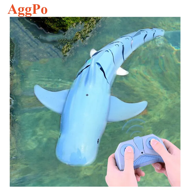 Remote control whale toys 2.4g electric fish dolphin shark toy bath water animal chargeable children gift