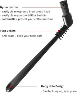Çok İşlevli 5-in-1 a tipi kahve makinesi temizleme seti kahve değirmeni fırça - Product Image 3