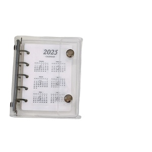 Divisore di calendario creativo a cinque fori a fogli mobili Notebook Mini PP blocco di scrittura colore nero bianco M5 - Product Image 1