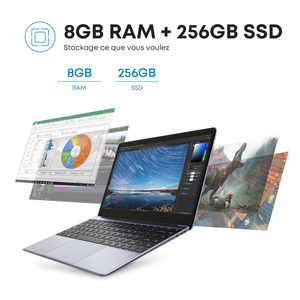 Laptop <strong>CHUWI</strong> HeroBook <strong>Pro</strong> - Processor Intel Celeron N4020 14.1&quot; Display Windows 11 8GB+256GB 5000mAh Battery - Grey - Product Image 4