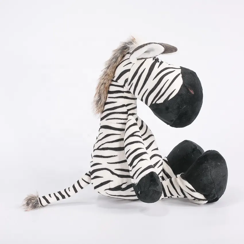 Özel hayvanlar peluş oyuncaklar dolması zebra oturan post gerçekçi toptan zebra özel peluş oyuncaklar peluş oyuncaklar doldurulmuş hayvanlar