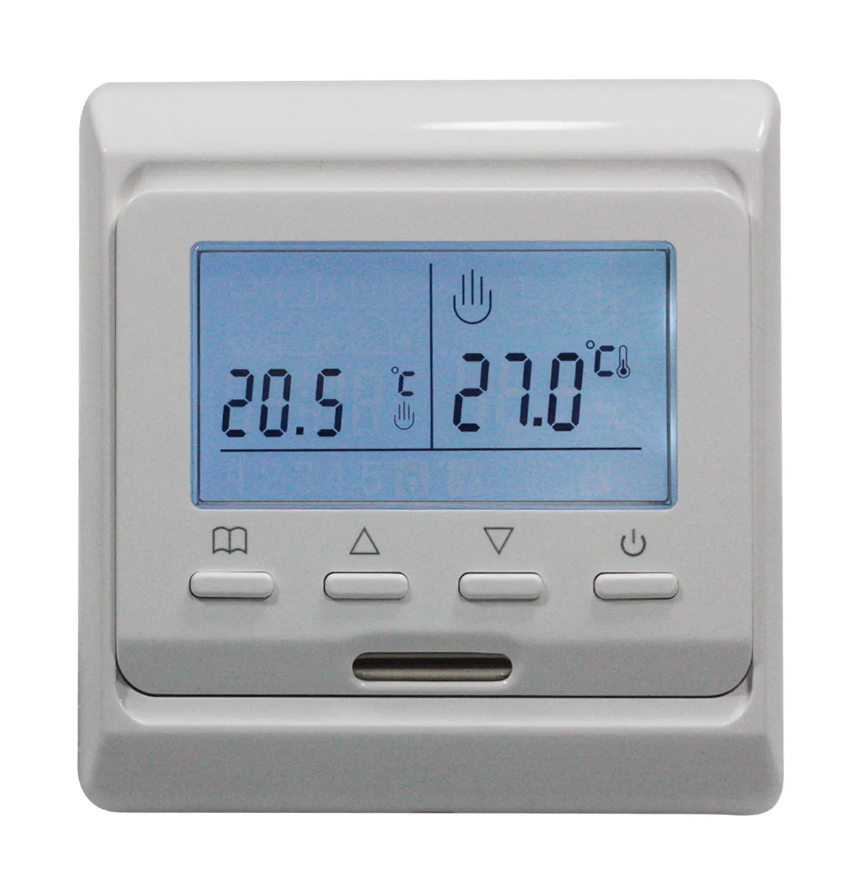 Termostato de habitación de calefacción de suelo cálido con pantalla táctil LCD, controlador de temperatura de calentamiento de agua de 2, 0