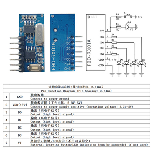 433 Rf Fsk Empfänger 3,3 V ~ 5V Transceiver Modul Remote Io Modul Rf Transceiver Ic Wireless Rf Module - Product Image 3