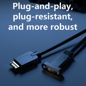 USB 3.120ピンタイプEPCI-EからタイプCメスケーブルマザーボードヘッダー延長ケーブル、プロファイルブラケット付き10Gbps 0.5m