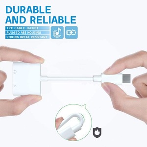 3合1高品质USB C声卡分离器音频适配器类型C至3.5毫米全新用于手机使用OT保护