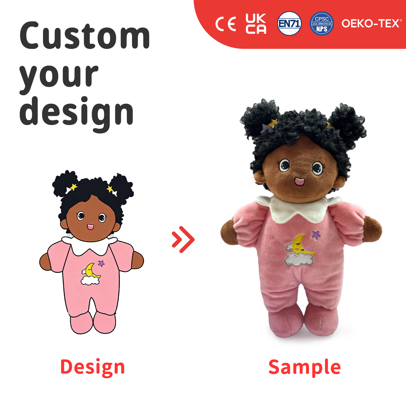 Poupée en peluche personnalisée