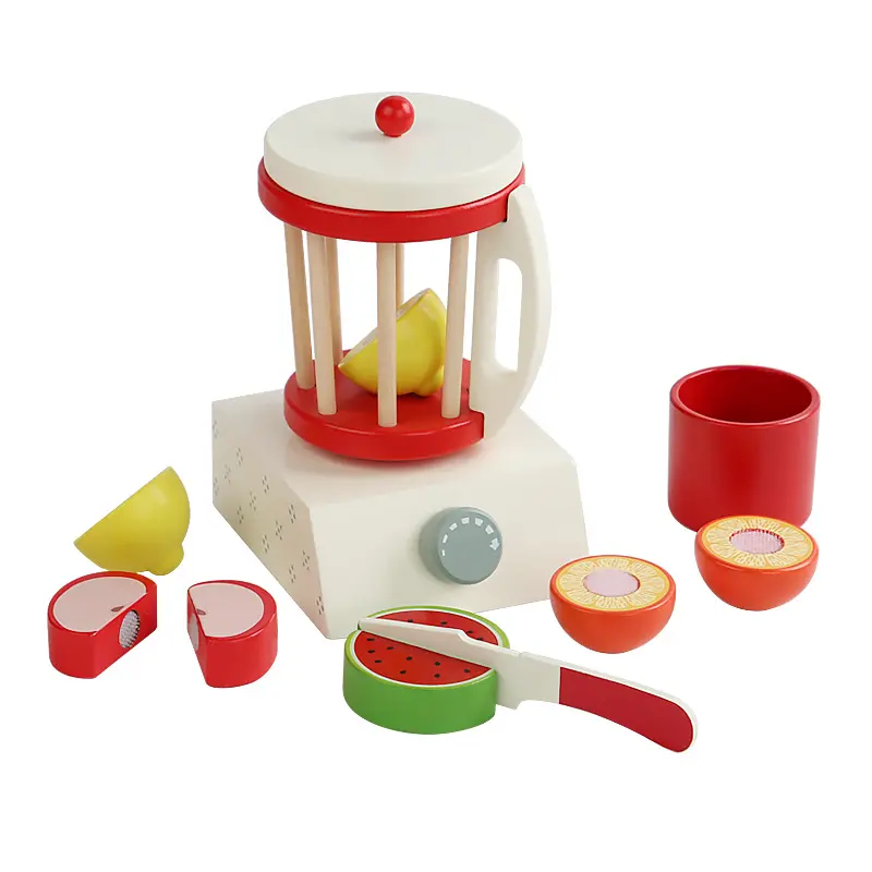Fabrika doğrudan satış simülasyon aile meyve sıkacağı çocuk ahşap montessori eğitim oyunu çocuk oyuncakları