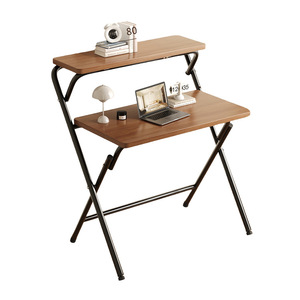 Escritorio de ordenador plegable moderno, panel MFC, escritorio de escritura sin instalación para el hogar, para dormitorio de estudiante, mesita de noche, escritorio sencillo - Product Image 1