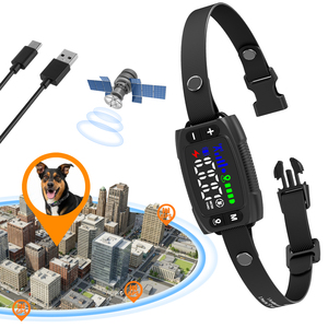 Открытый IPX7 Водонепроницаемый Регулируемый безвредный звуковой сигнал, виброшок, предупреждение, GPS, беспроводной ошейник для собак - Product Image 1
