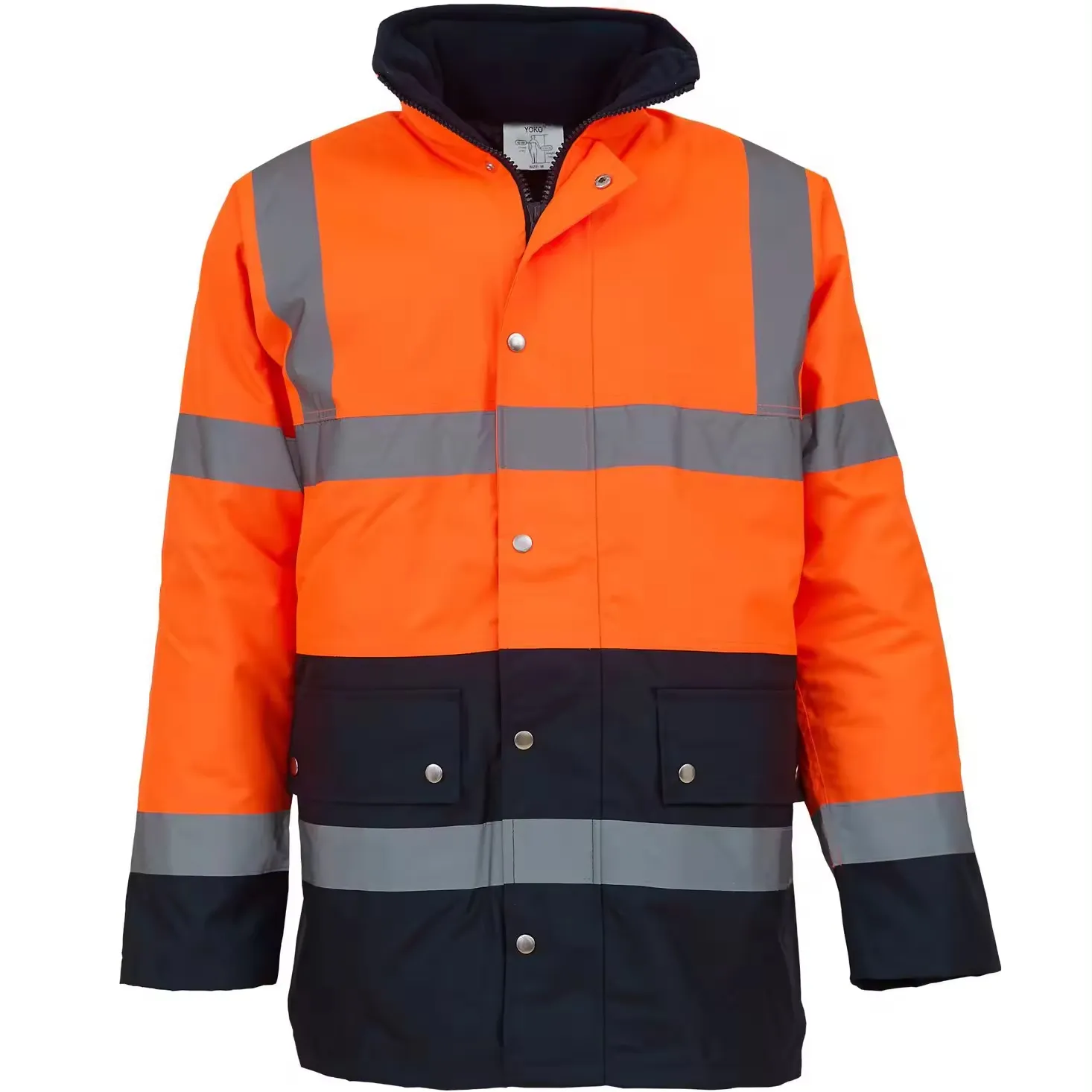 JinTeng Unisex Hi Vis abbigliamento riflettente autunno inverno giacca calda impermeabile in cotone giacca di sicurezza stradale
