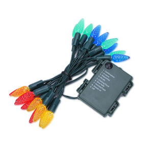 Alimentado por batería con 8 modos de iluminación Luces funcionales Navidad RGB bombilla cadena luces Navidad fresa cadena C6 - Product Image 4