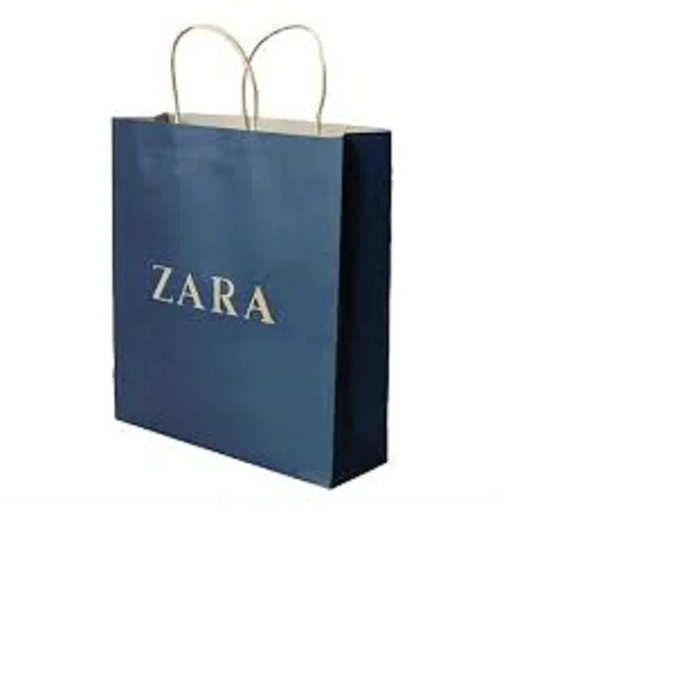 Bolsas de papel con logotipo impreso, con asas de cuerda de yute, adecuadas para grandes almacenes y promociones