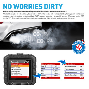 Cr3001 obd 2-תכונה מלאה קורא כרטיס קורא כרטיס ידני סוללה