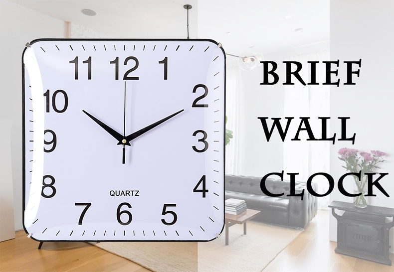 Customised 12 inch square  decorated wall clock  home decorative
