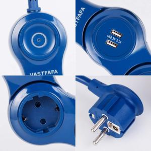 Tira de alimentación de sobremesa, enchufe de extensión USB giratorio, eléctrico - Product Image 2