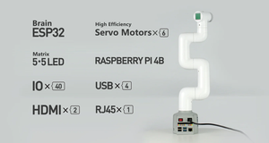 Open-Source AI riconoscimento visivo 280 programmabile Raspberry Pi educativo braccio Kit 6 DOF realizzato in metallo WiFi prezzo di fabbrica - Product Image 3