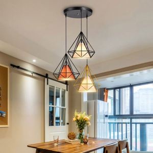 Modern İskandinav endüstriyel LED kolye lamba 3 kafaları kapalı çatı tavan işık yemek restoran kahve Bar için Metal tasarım - Product Image 2