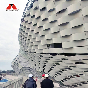 Aluminium kunden spezifische 3d moderne Aluminium platte Gebäude Wand verkleidung Dekoration Fassaden platten Bürogebäude Vorhangs ysteme - Product Image 1