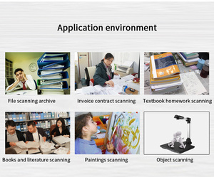 Cao tốc độ lớn định dạng cuốn sách trên không Máy quét xách tay chuyên nghiệp USB giao diện công suất cao tài liệu Máy quét sản phẩm Chứng Khoán - Product Image 6