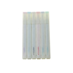 Protección ocular Morandi Color 6-color Highlighter Pen Set Square Barrel High Quality Pen Highlighter Marker - Product Image 1