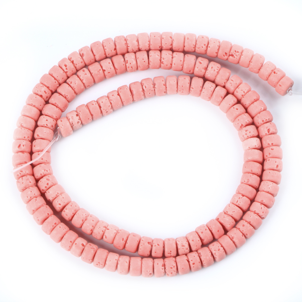 4x3mm 120pcs Pink Abacus Beads