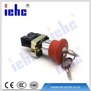 IEHC YB4(XB4)-BS142 NC 40mm rosso pulsante di arresto di emergenza interruttore a chiave XB4 fungo testa autobloccante interruttore a pulsante - Product Image 4