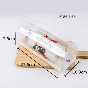 Wholesale <strong>Mini</strong> Transparent Cake <strong>Box</strong> Packing Clear Plastic <strong>PET</strong> Swiss Cake Roll <strong>Box</strong> With Handle - Product Image 4