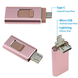 兼容4合1 OTG USB闪存驱动器HD USB 3.0闪存Pendrive 128GB安卓手机微型USB类型C - Product Image 3