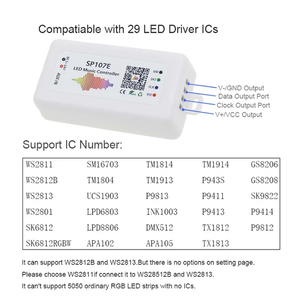 DC5-24V SP105E SP106E SP107E SP108E SP801E волшебный контроллер WS2811 WS2812B LPD6803 WS2801 Светодиодная лента IC - Product Image 5