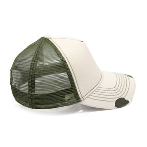 Thời trang đường phố phong cách cong vành bị phá hủy lưới trở lại bọt Trucker mũ - Product Image 4