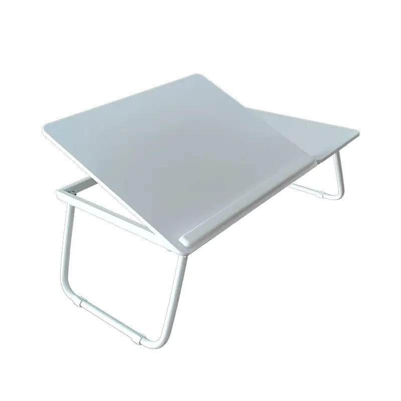 Barato preço branco metal e mdf standing laptop cama computador mesa
