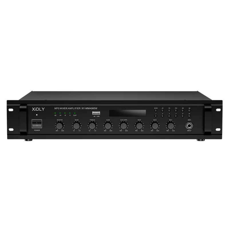 XIDLY-arka plan müziği için yüksek kaliteli 70V 100V 120w Pa ses kaynağı karıştırma amplifikatörleri