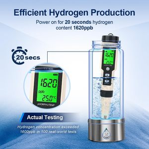 氢水瓶是一种三用氢水发生器，使用先进的SPE和PEM超过1500 ppb的无臭氢水 - Product Image 2