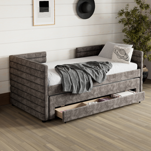 Gray + Wood + Twin