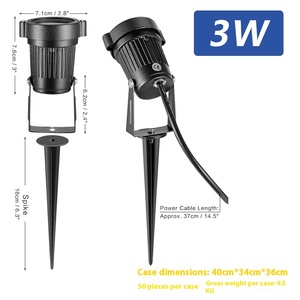 Bán buôn 3 Wát RGB <span class=keywords><strong>Led</strong></span> Tree Ánh Sáng IP65 không thấm nước Die-cast nhôm ba-bead mặt đất chèn Spotlight cho cảnh quan độc quyền - Product Image 6