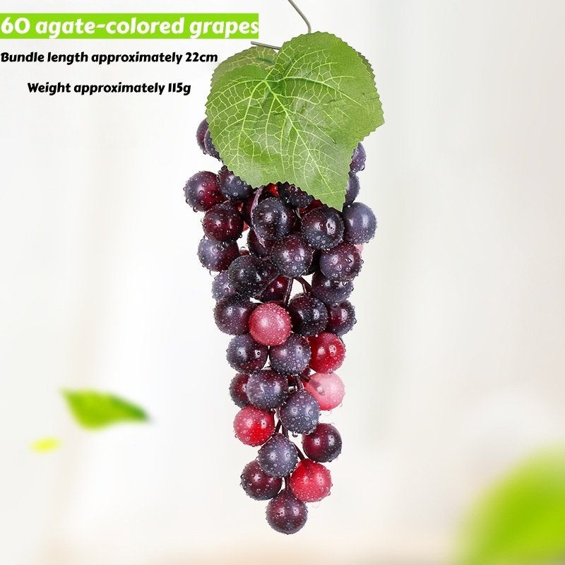 60 uvas ágata morado oscuro