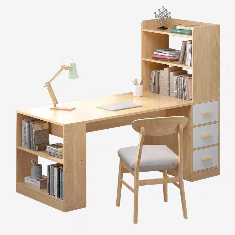 Mesa de estudio con diseño de estantería, escritorio de ordenador de madera para sala de estar en casa, venta al por mayor