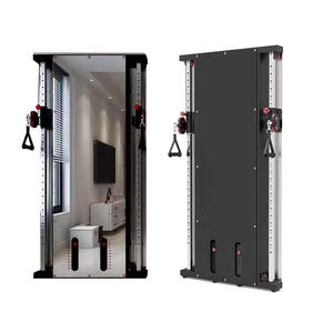 <strong>Dual</strong> Cable Multi Functional Trainer Ultra-thin Wall Mounted Training Squat Rack Multifunctional Station Double-pull Wall-mounted - Product Image 1
